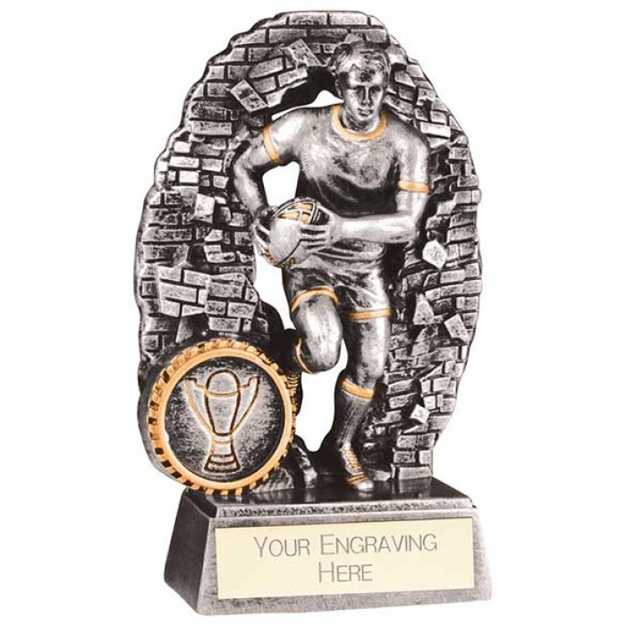 BLAST OUT MALE RUGBY AWARD - 2 SIZES - 13CM & 16CM